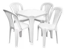 Conjunto De Mesas E Cadeiras De Plástico 182kg Branco